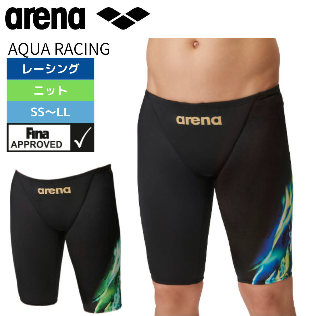 【Sサイズ】arena アリーナ  AQUA RACING ハーフスパッツ