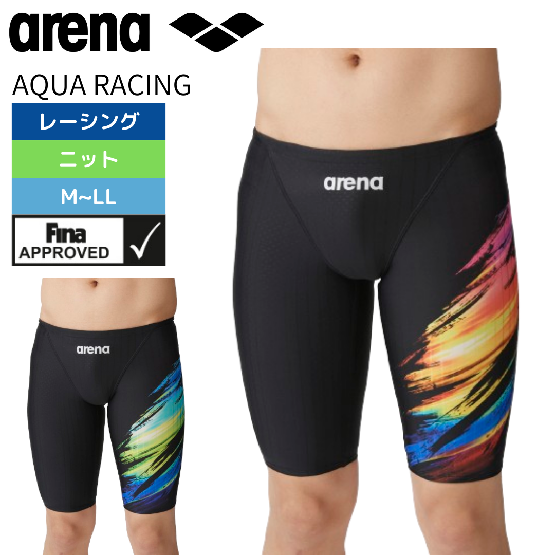 Sサイズ】arena アリーナ AQUA RACING ハーフスパッツ - 水着