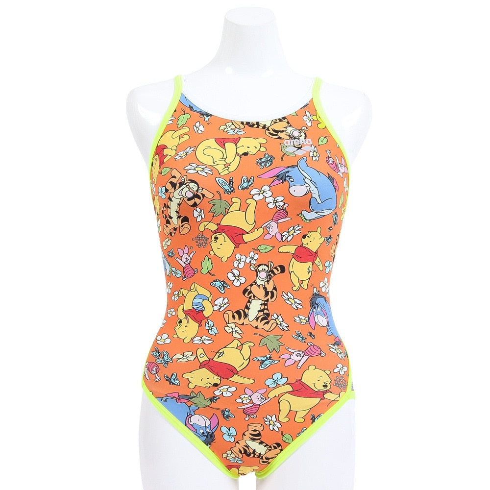 【arena(アリーナ)】レディース 競泳水着 トレーニング水着 練習用水着 TOUGHSUIT(タフスーツ) プーさん ワンピース AS4FWM56W