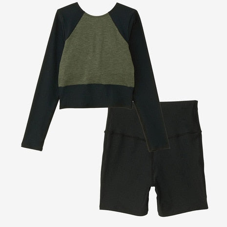 【Speedo(スピード)】レディース フィットネス水着 ミニマム ロングスリーブ 2点セット SFW22450