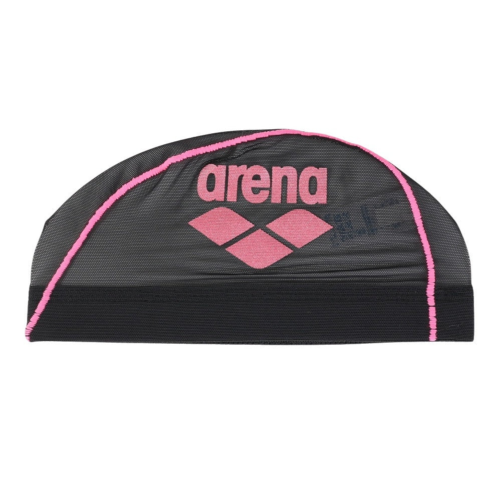 【arena(アリーナ)】水泳帽 スイムキャップ メッシュ ロゴ AS5SSC41U BKPK