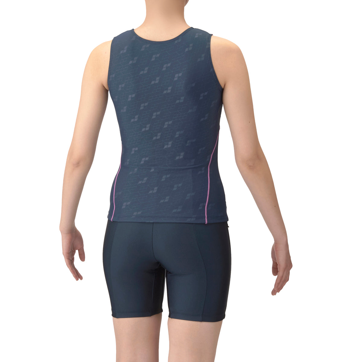 【arena(アリーナ)】レディース フィットネス水着 すらっとセパ セパレーツ カバーバック ミドルレッグ 差し込みパッド AS5SWF45L