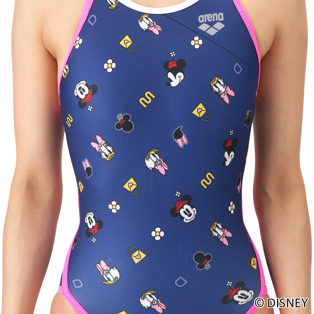 ★セール価格 1/31 23:59まで★【arena(アリーナ)】レディース 競泳水着 競泳用 トレーニング水着 ワンピース ミッキー ドナルド ミニー デイジー TOUGHSUIT(タフスーツ) ディズニー Disney AS6SWM51L