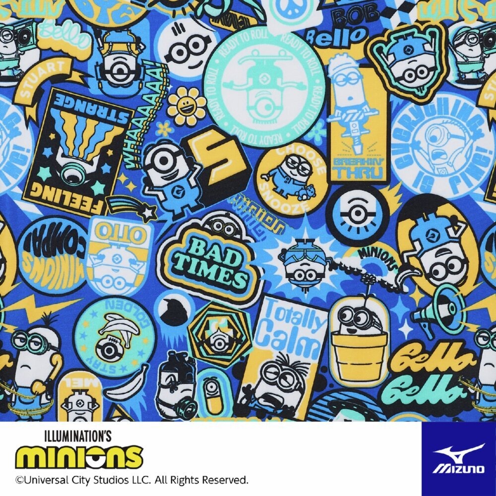 練習用水着 メンズ ミズノ 競泳用 エクサースーツ ミニオン EXER SUITS ショートスパッツ MIZUNO N2MBC095 競泳用 MINIONS ミニオンズ 競泳練習用水着 SS-LL EXERSUITS