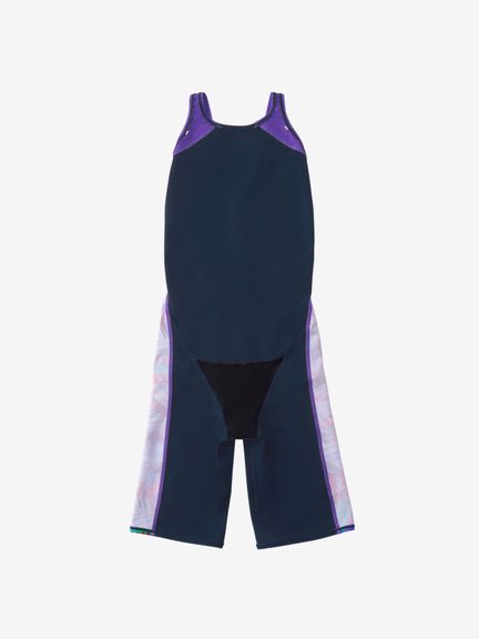 Speedo レディース 競泳水着 練習用水着 トレーニング水着 TurnS ターンズ ワーディングストライプスターンズパズルミニオープンバッグニースキン スピード オールインワン W-STRIPES T-MO KNE STW12607