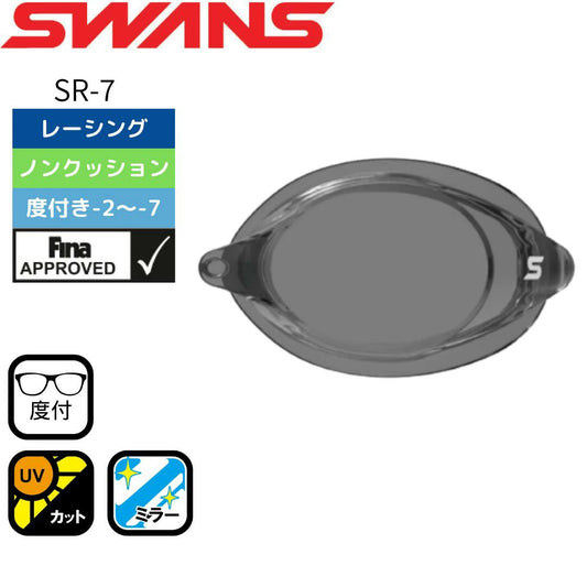 【SWANS（スワンズ）】ゴーグル ノンクッション 度付きレンズ SRCL7N