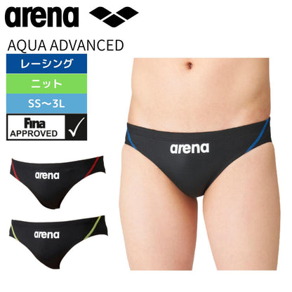 【arena（アリーナ）】メンズ 競泳水着 レーシング水着 FINA承認 AQUA ADVANCED（アクアアドバンスド） ハイカット Vパン ARN1023M