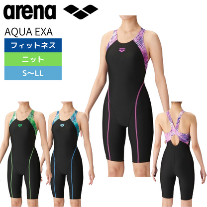 フィットネス ジム レディース 水泳 arena アリーナ ワンピース スパッツ AQUA EXA アクアエクサ LAR-4209W