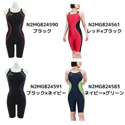 【MIZUNO（ミズノ）】レディース 競泳水着 レーシング水着 WA承認 ST LALA  マスターズ ニット ハーフレッグ N2MGB245