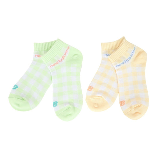 【New Balance（ニューバランス）】靴下 ガールズ アンクルチェックソックス 2足組 LAS45710AS2