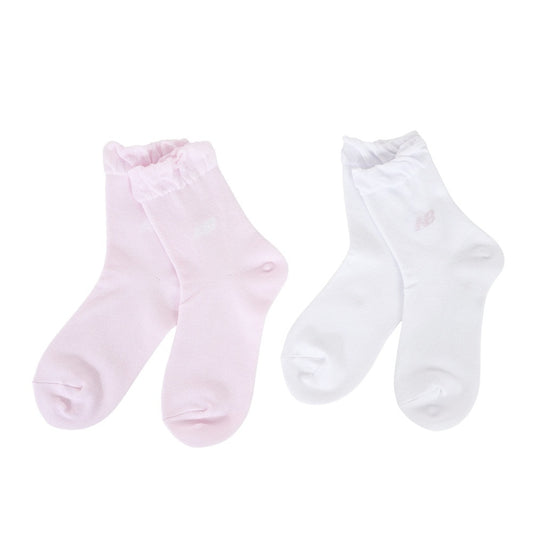 【New Balance（ニューバランス ）】靴下 2足組ソックス ガールズ ロゴソックス LAS45711AS1