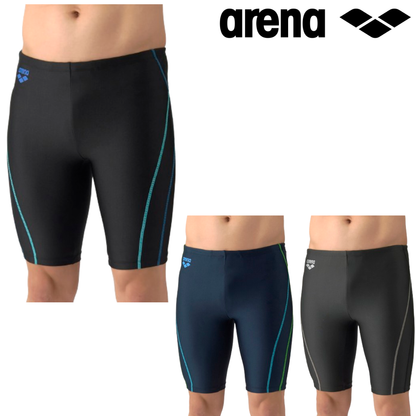 【arena アリーナ】メンズ フィットネス水着 フィットネススパッツ ハーフレッグ インナー付き AS6SWF66M