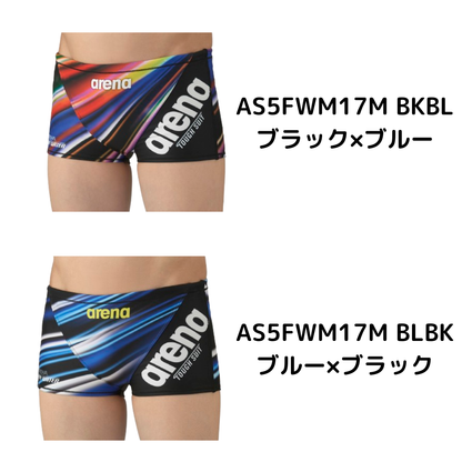 【arena（アリーナ）】メンズ 競泳水着 トレーニング水着 練習用水着 TOUGHSUIT（タフスーツ）スパッツ　ショート AS5FWM17M