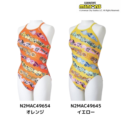 【MIZUNO（ミズノ）】ジュニア 女子 競泳水着 練習用水着 トレーニング水着 EXER SUITS（エクサースーツ）ミニオンズ ミディアムカット 120 130 140cm N2MAC496