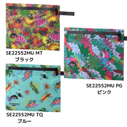 【Speedo（スピード）】スイムポーチ フラットポーチ スピード 強はっ水加工 防水シームテープ 止水ファスナー モルガ コラボ商品  SE22552MU MULGA THE ARTIST