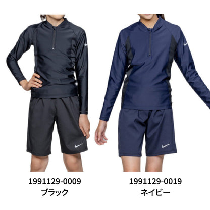 長袖水着 ジュニア ユニセックス 長袖ショーツセット 黒 140-170サイズ 1991129-0009 長袖 セパレート