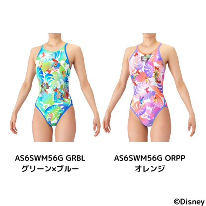 【arena(アリーナ)】ジュニア ガールズ 女子 競泳水着 練習用 トレーニング水着 TOUGHSUIT(タフスーツ) ディズニー ズートピア ニック ジュディ ワンピース Disney Zootopia AS6SWM56G