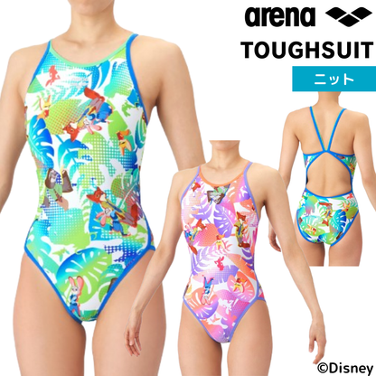 ★セール価格 1/31 23:59まで★【arena（アリーナ）】レディース 競泳水着 練習用 トレーニング水着 TOUGHSUIT(タフスーツ) ズートピア ディズニー ニック ジュディ ワンピース Disney Zootopia AS6SWM56L