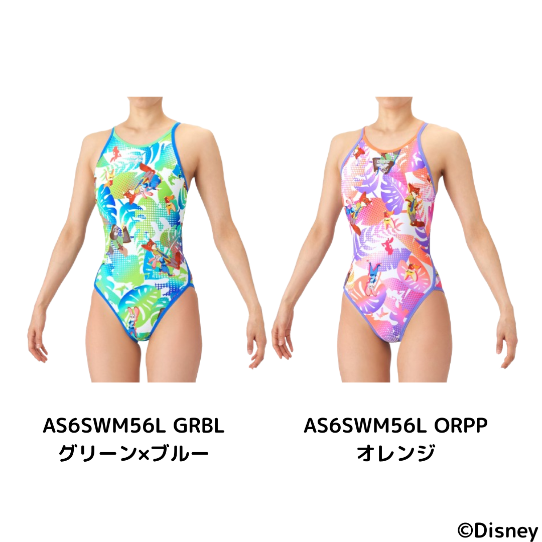 ★セール価格 1/31 23:59まで★【arena（アリーナ）】レディース 競泳水着 練習用 トレーニング水着 TOUGHSUIT(タフスーツ) ズートピア ディズニー ニック ジュディ ワンピース Disney Zootopia AS6SWM56L