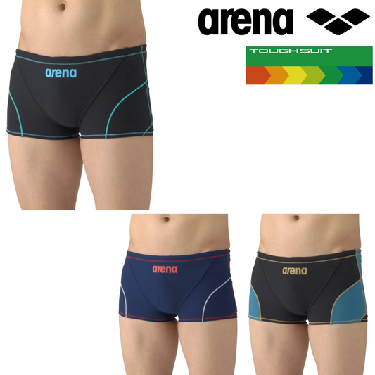 ★セール価格 1/31 23:59まで★【arena（アリーナ）】メンズ 競泳用 トレーニング水着 TOUGHSUIT（タフスーツ）ショートレッグ AS6SWM04M