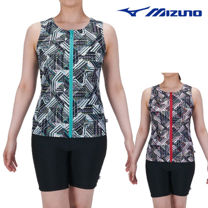 MIZUNO(ミズノ) アクア フィットネス水着 レディース 水泳 セパレート ジップ付き N2JGD322