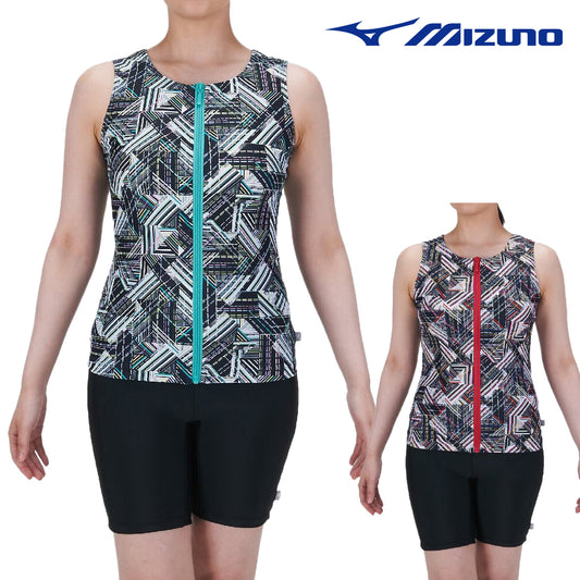 MIZUNO(ミズノ) アクア フィットネス水着 レディース 水泳 セパレート ジップ付き N2JGD322