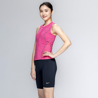 【NIKE（ナイキ）】レディース フィットネス水着 水泳 ジップ セパレーツ 黒 M-3Lサイズ 2993170-0009 上下セット 大きいサイズ