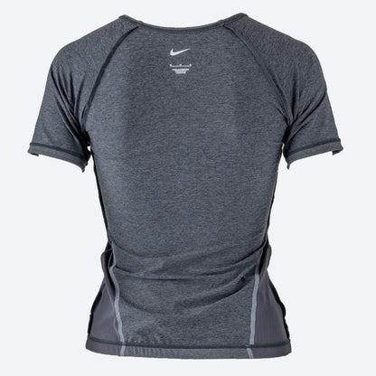 【NIKE（ナイキ）】レディース フィットネス水着 水泳 半袖 ジップ セパレーツ 黒 M-3Lサイズ 2993171-0009 上下セット フレアシルエット