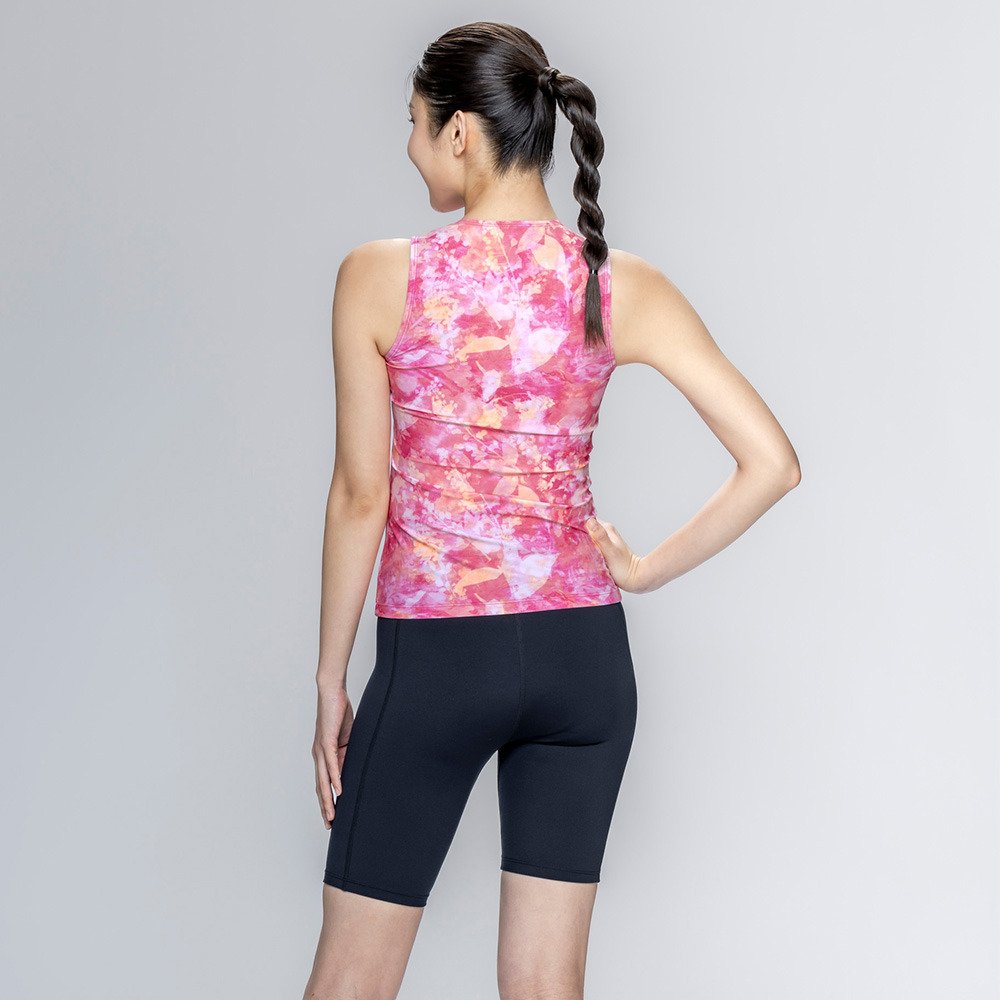 【NIKE（ナイキ）】レディース フィットネス水着 水泳 FA26シーズン プリント ジップ セパレーツ ピンク M-LLサイズ 2993174-0003 上下セット