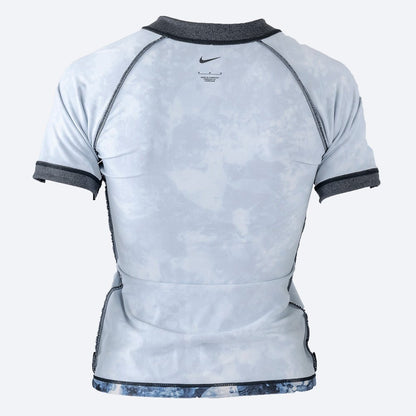 【NIKE（ナイキ）】レディース フィットネス水着 水泳 FA26シーズン プリント 半袖 セパレーツ ピンク M-LLサイズ 2993175-0003 上下セット