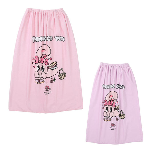スイムタオル エスターバニー 水泳 タオル ESTHER BUNNY ピンク 80cm丈 216844 巻きタオル ラップタオル