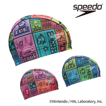 水泳帽 スイムキャップ メッシュ カービィ スピード ドットブロック メッシュキャップ Speedo kirby SE12602