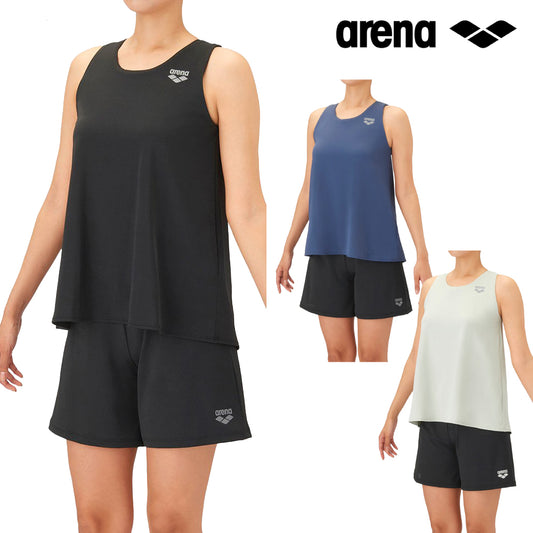 【arena（アリーナ）】レディース 水着 水泳 フィットネスセパレート カバーバック ミドルレッグ S-LLサイズ AS6FWF63L