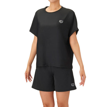 【arena（アリーナ）】レディース 水着 水泳 フィットネスセパレート Yバック ミドルレッグ Tシャツ 3点セット S-LLサイズ AS6FWF64L
