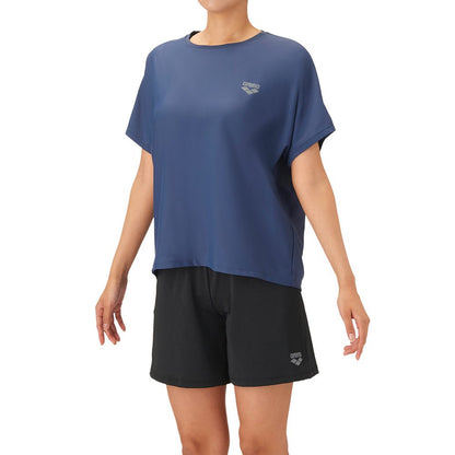 【arena（アリーナ）】レディース 水着 水泳 フィットネスセパレート Yバック ミドルレッグ Tシャツ 3点セット S-LLサイズ AS6FWF64L
