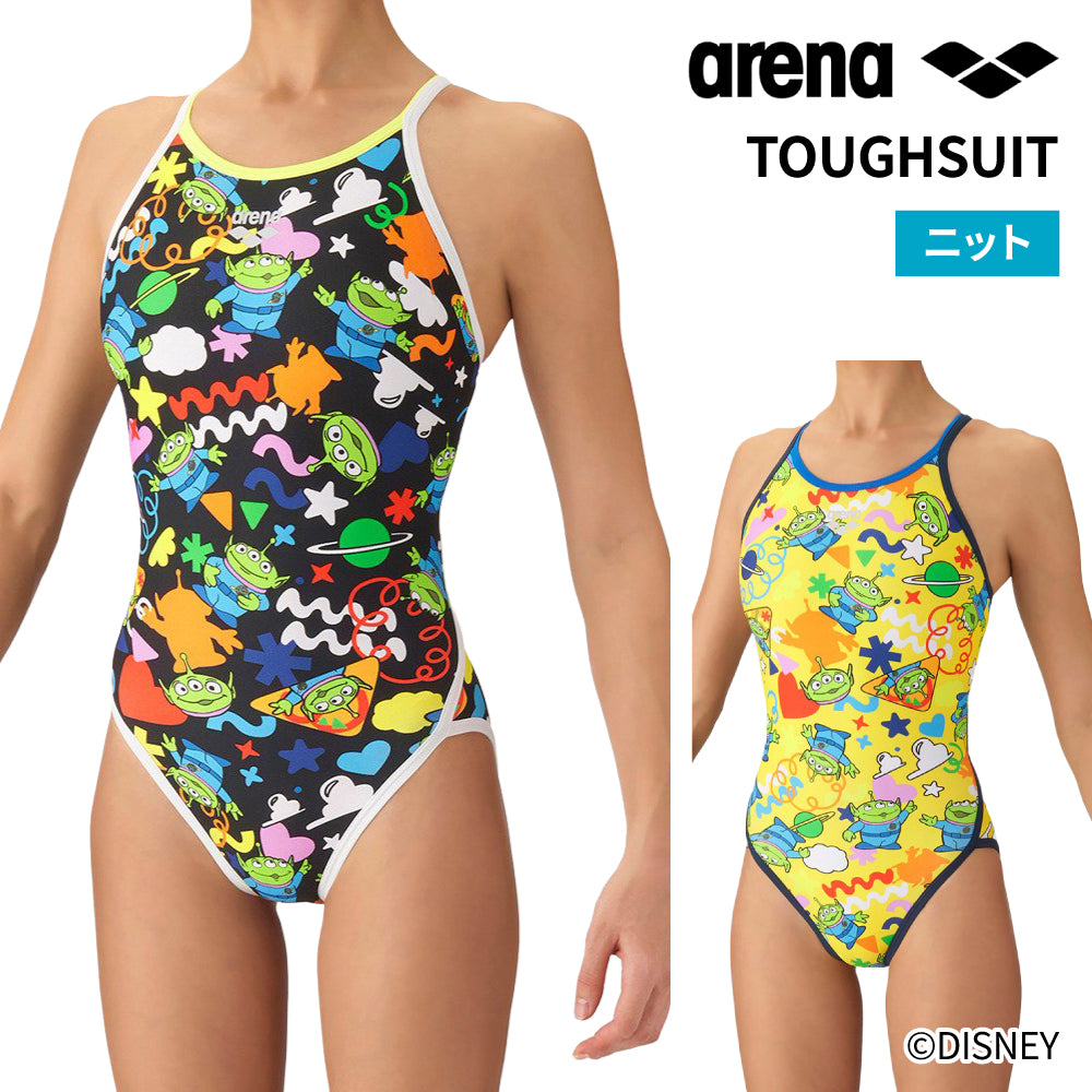 【arena（アリーナ）】レディース 競泳水着 トレーニング水着 タフスーツ TOUGHSUIT ワンピース オープンバック S-LLサイズ AS6FWM53L トイストーリー ディズニー