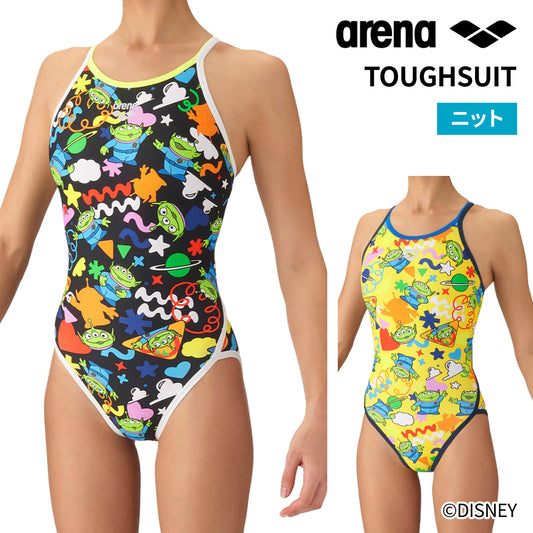 【arena（アリーナ）】レディース 競泳水着 トレーニング水着 タフスーツ TOUGHSUIT ワンピース オープンバック S-LLサイズ AS6FWM53L トイストーリー ディズニー