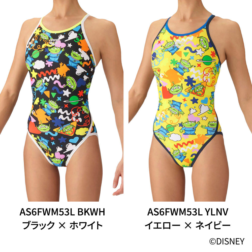 【arena（アリーナ）】レディース 競泳水着 トレーニング水着 タフスーツ TOUGHSUIT ワンピース オープンバック S-LLサイズ AS6FWM53L トイストーリー ディズニー