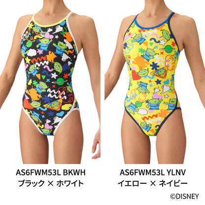 【arena（アリーナ）】レディース 競泳水着 トレーニング水着 タフスーツ TOUGHSUIT ワンピース オープンバック S-LLサイズ AS6FWM53L トイストーリー ディズニー