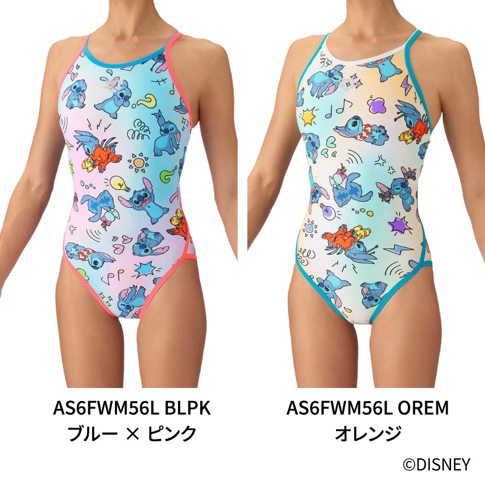 【arena（アリーナ）】競泳水着 練習用 トレーニング水着 TOUGHSUIT タフスーツ レディース ワンピース S-LLサイズ AS6FWM56L ディズニー スティッチ