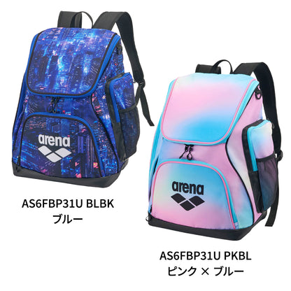 【arena（アリーナ）】ボーイズ ガールズ リュック 水泳バッグ バックパック 39L AS6FBP31U スイミングバッグ リュックサック 公式大会