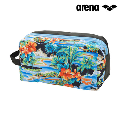 【arena（アリーナ）】水泳バッグ 2ルームバッグ 青 11L AS6FBZ11U BLOR2 スイミングバッグ 2層式 総柄