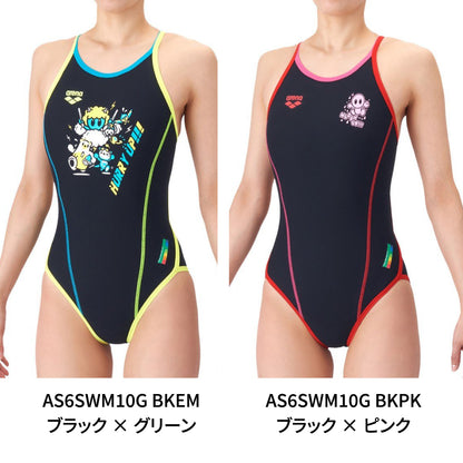 【arena（アリーナ）】ジュニア タフスーツ トレーニングワンピース オープンバック G2-AS6SWM10G BKEM
