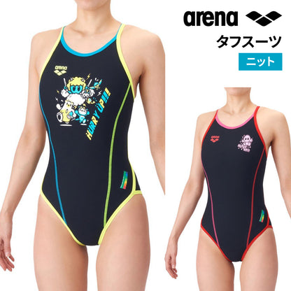 【arena（アリーナ）】タフスーツ トレーニングワンピース オープンバック G2-AS6SWM10L BKEM