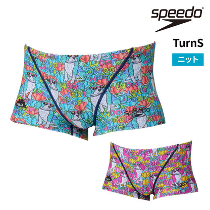 【SPEEDO（スピード）】メンズ 競泳水着 水泳 モルガフラワードッグターンズボックス S-Lサイズ ST52659MU レッグ丈 トレーニング水着