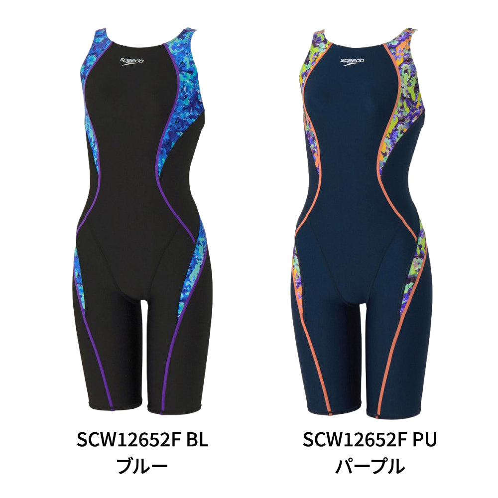 【SPEEDO（スピード）】レディース 競泳水着 水泳 フレックスシグマニューミニオープンバックニースキン WA承認 SCW12652F BL