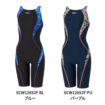 【SPEEDO（スピード）】レディース 競泳水着 水泳 フレックスシグマニューミニオープンバックニースキン WA承認 SCW12652F BL