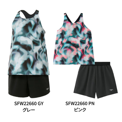 【SPEEDO（スピード）】レディース フィットネス水着 水泳 エアパジーピー S-LLサイズ SFW22660 セパレート 上下セット
