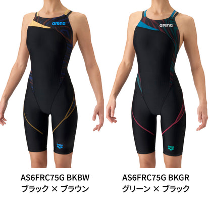 競泳水着 レーシング水着 WA承認 アリーナ arena ジュニア ガールズ 女子 AQUA RACING アクアレーシング  AS6FRC75G