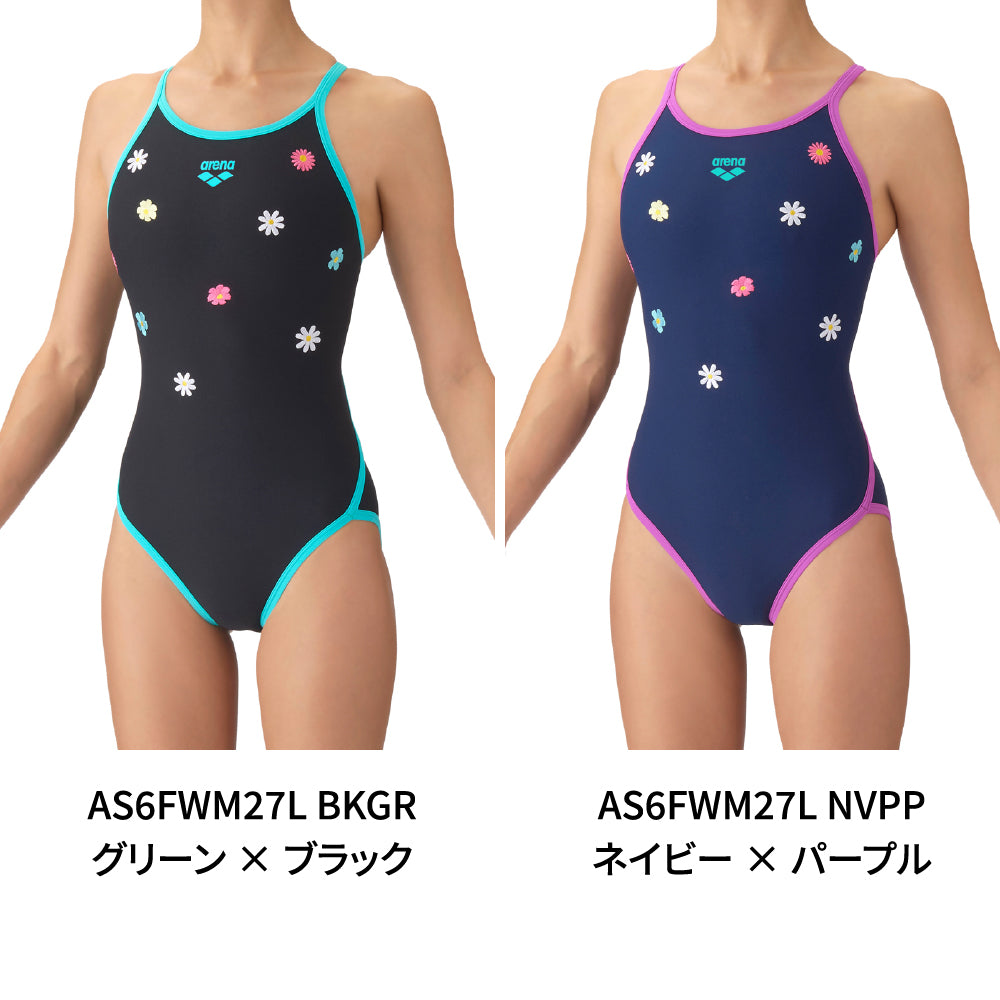 【arena（アリーナ）】ジュニア ガールズ 女子 競泳水着  練習用 トレーニング水着 TOUGHSUIT  タフスーツ AS6FWM27G